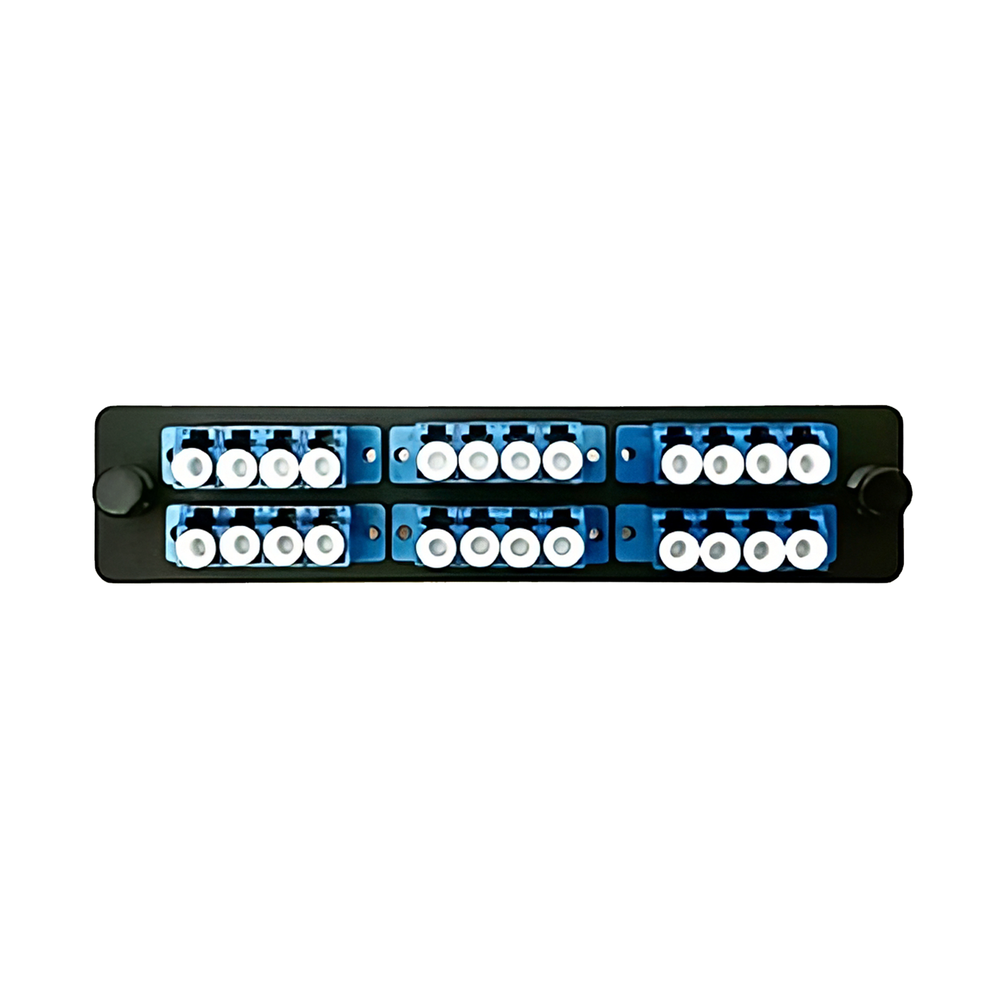 LC Quad 6 Pack-24 Fibers-Blue-Black Plate – Briteluxe Connect